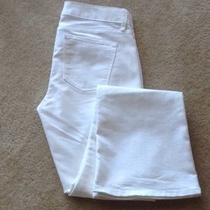 White, flare leg jeans!